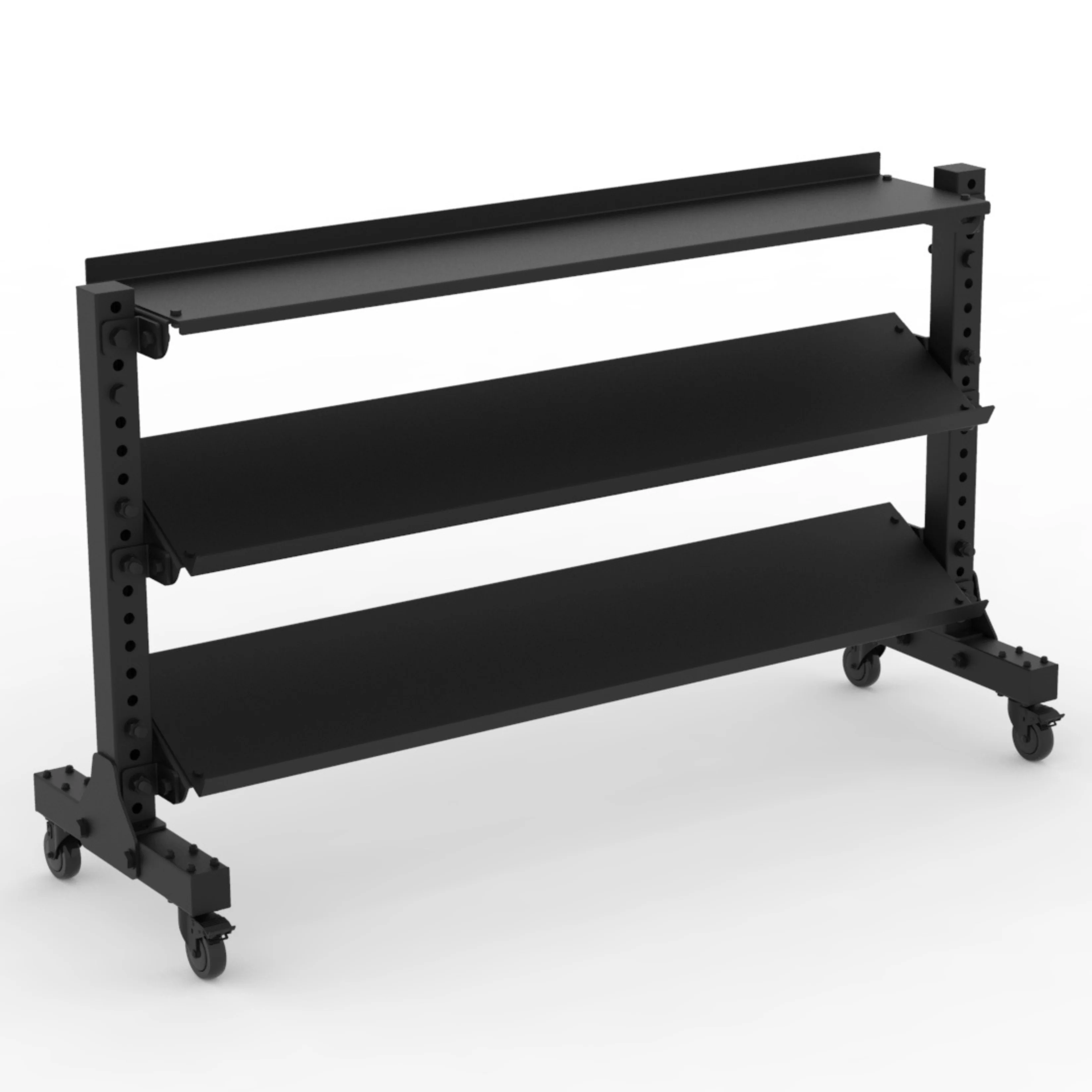 ARROW 3 Tier Commercial Dumbbell Storage Rack With Wheels - Image 3