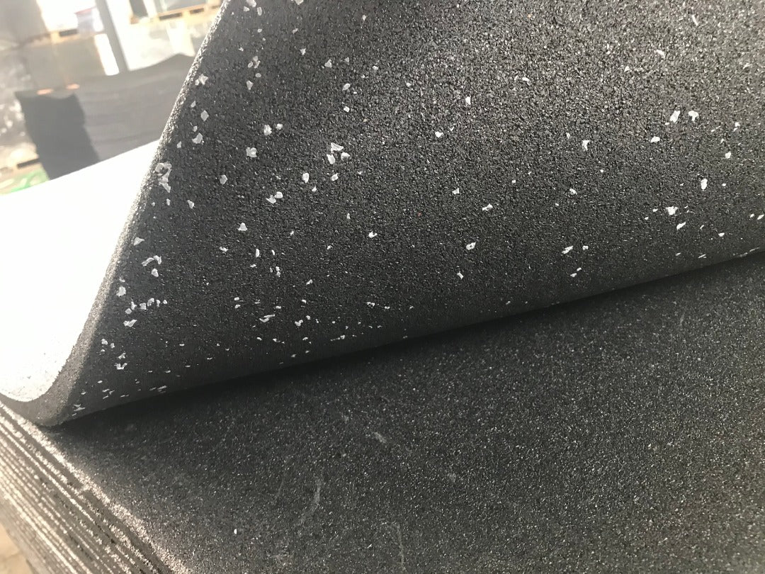 ARROW 15mm Rubber Gym Flooring Tiles 1m x 1m – Black/Grey Fleck - Image 5