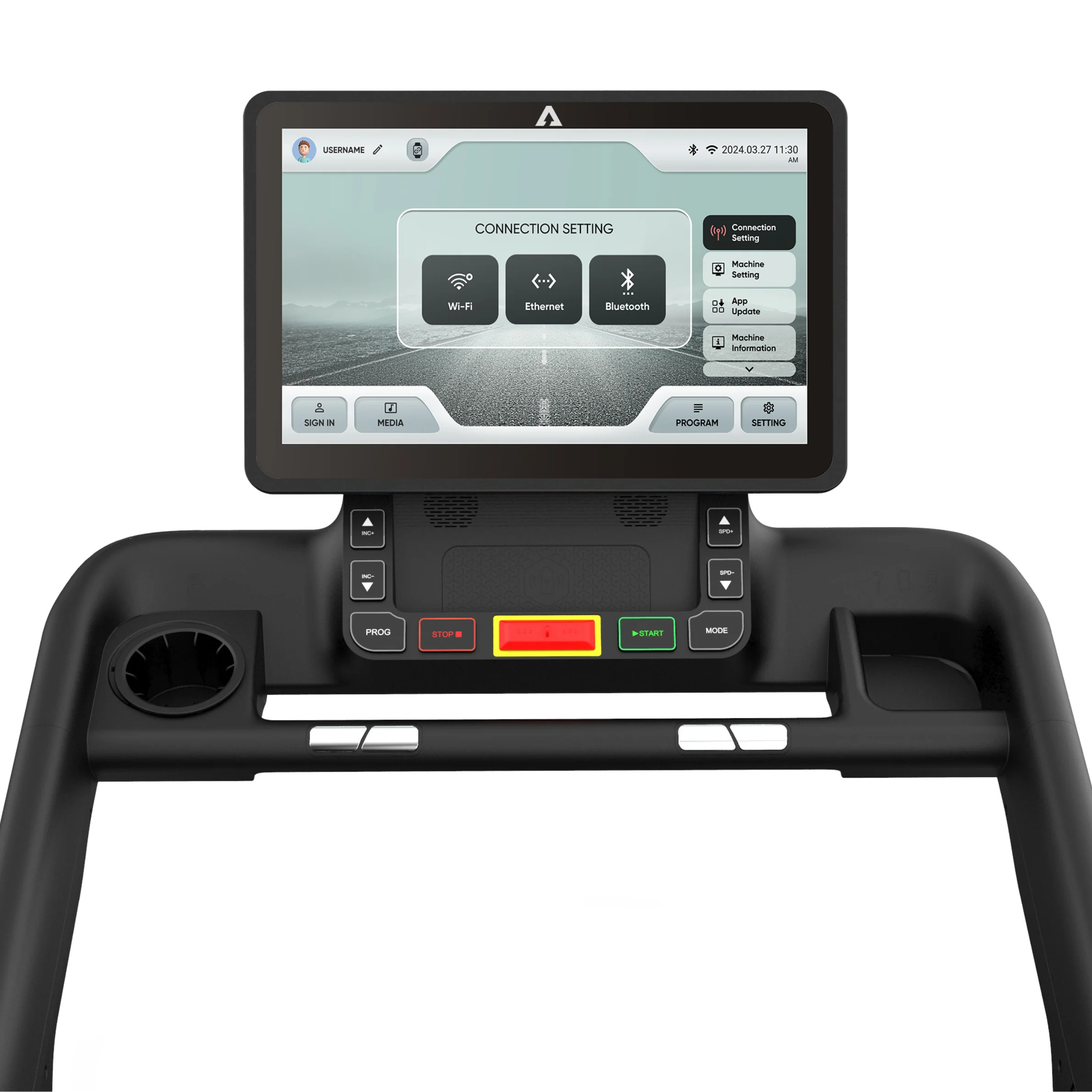 ARROW Signature T4.0 AC Media Light commercial Treadmill - Image 3